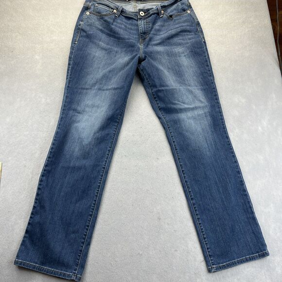 Levis 580 Jeans Womens Size 16W PLUS Blue Denim Defined Waist Straight Retro - Picture 3 of 16